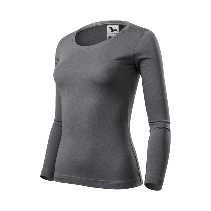 Malfini Tricou maneca lunga Dama Gri metalic FIT-T LS