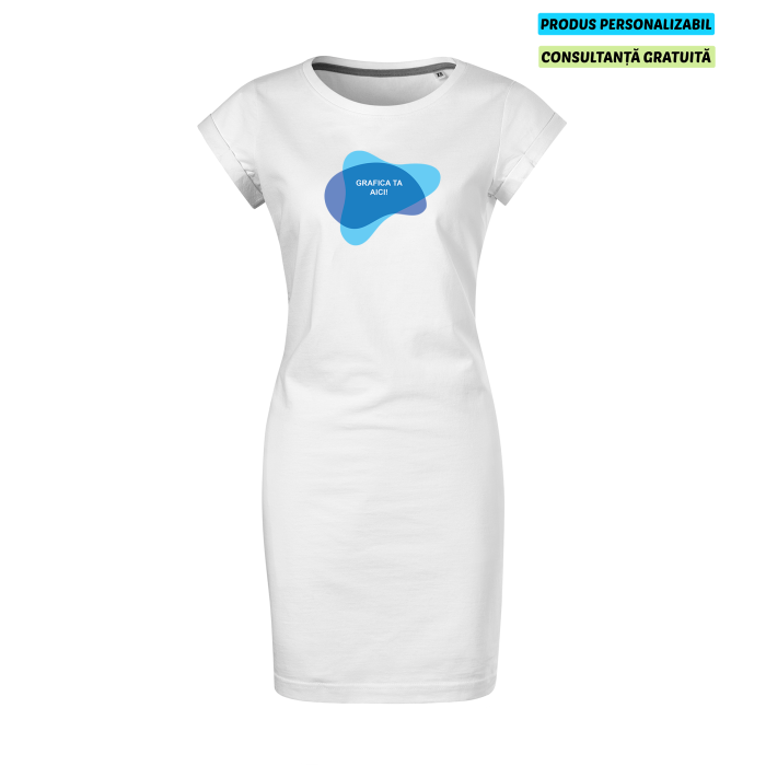 Malfini Rochie Dama Alb Freedom Personalizata