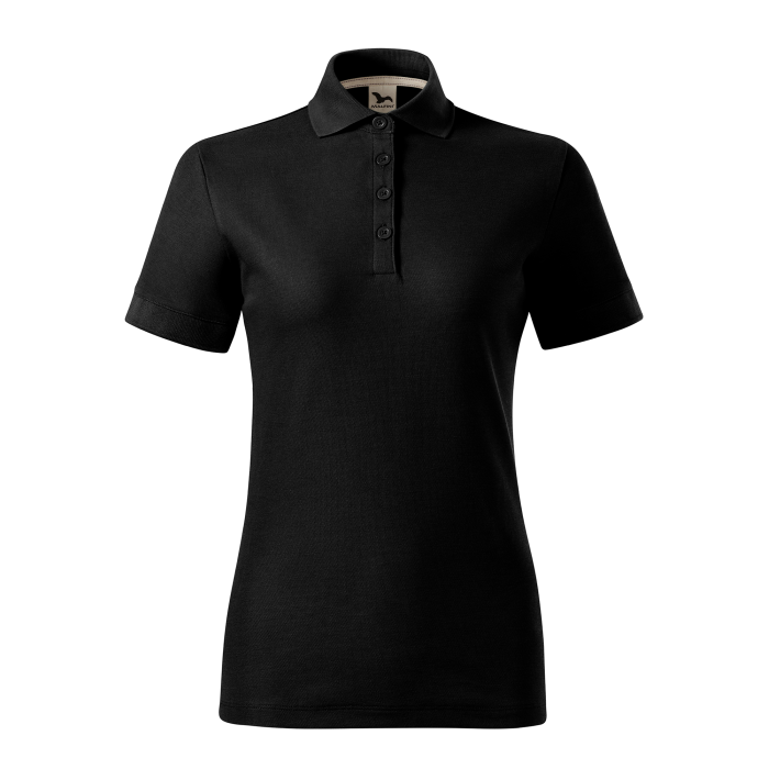 Malfini Tricou Polo Dama Negru Prime Bumbac Organic