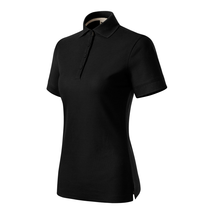 Malfini Tricou Polo Dama Negru Prime Bumbac Organic
