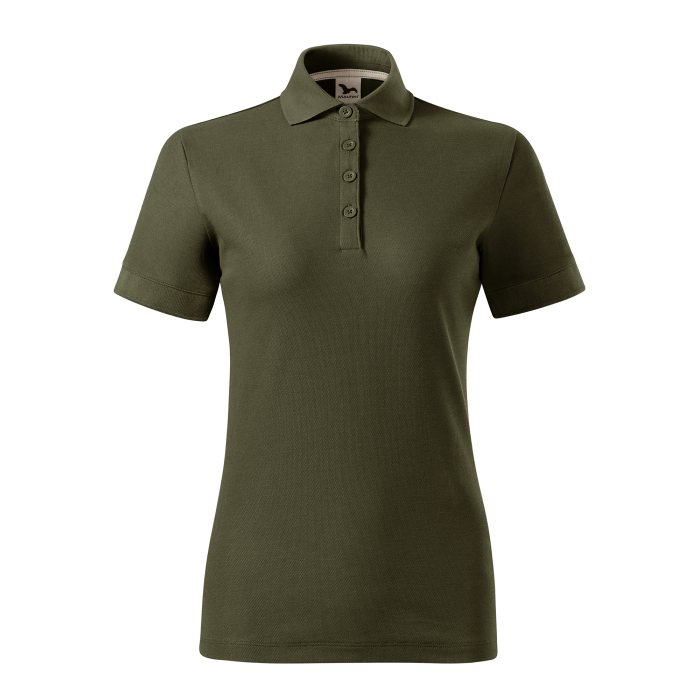 Malfini Tricou Polo Dama Verde militar Prime Bumbac Organic