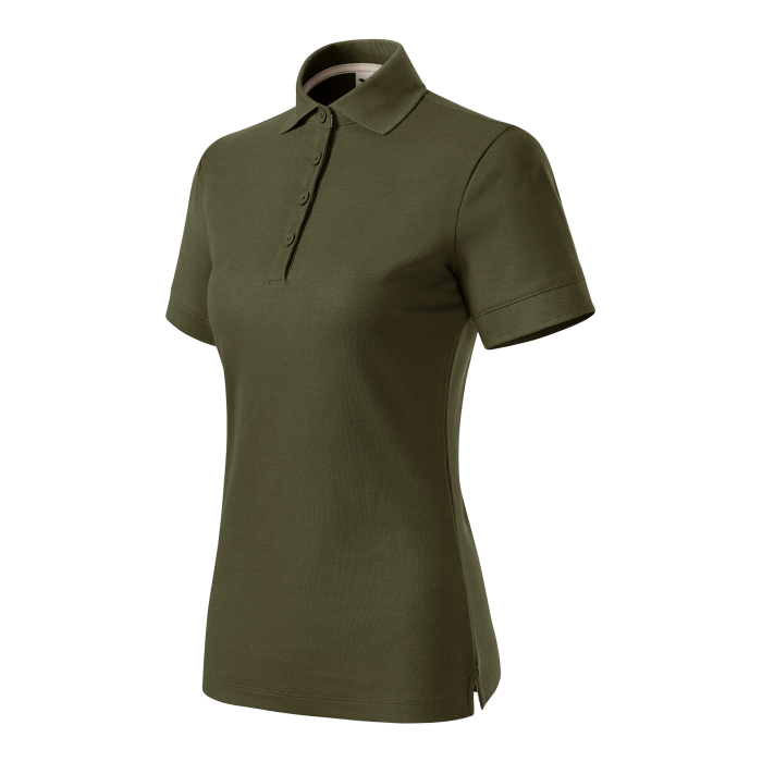 Malfini Tricou Polo Dama Verde militar Prime Bumbac Organic