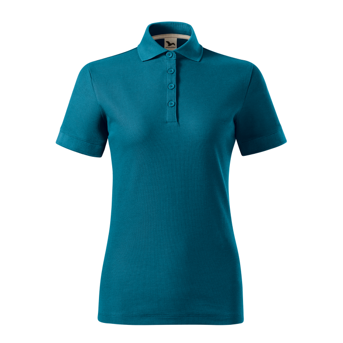 Malfini Tricou Polo Dama Albastru petrol Prime Bumbac Organic