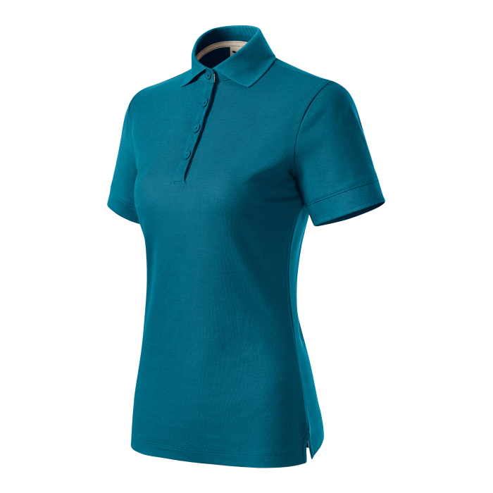 Malfini Tricou Polo Dama Albastru petrol Prime Bumbac Organic