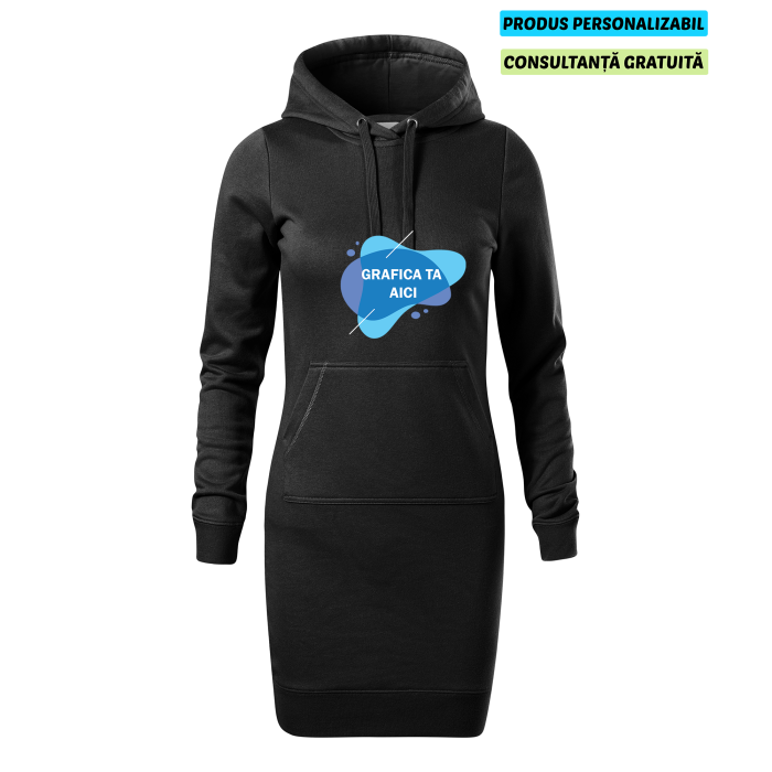 Malfini Rochie Hanorac Dama Negru Personalizata Malfini Rochie Hanorac Dama Negru Personalizata