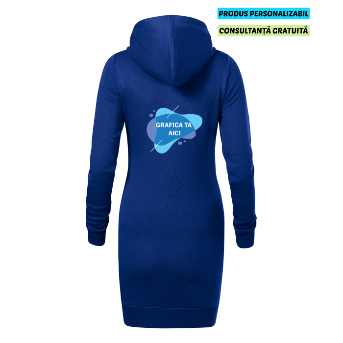 Malfini Rochie Hanorac Dama Albastru regal Personalizata