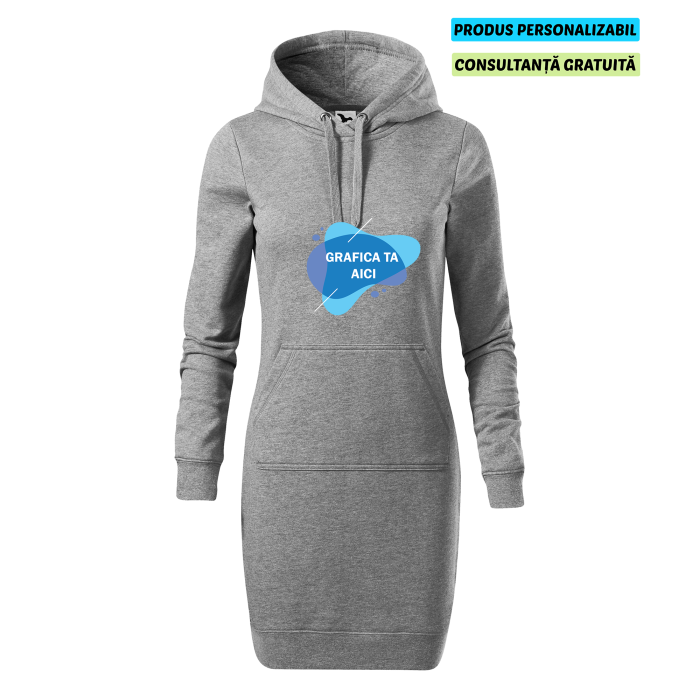 Malfini Rochie Hanorac Dama Gri inchis Personalizata