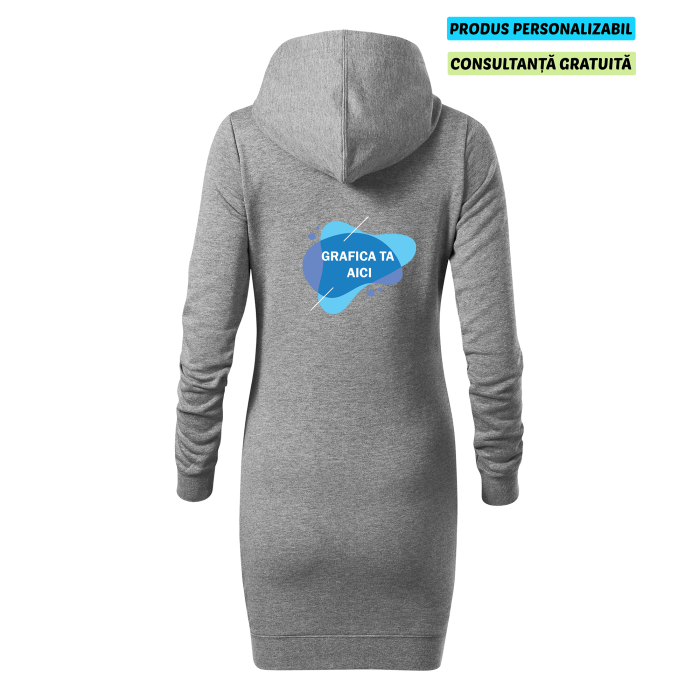 Malfini Rochie Hanorac Dama Gri inchis Personalizata