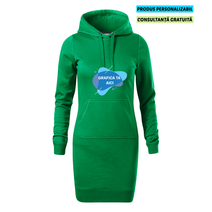 Malfini Rochie Hanorac Dama Verde Personalizata