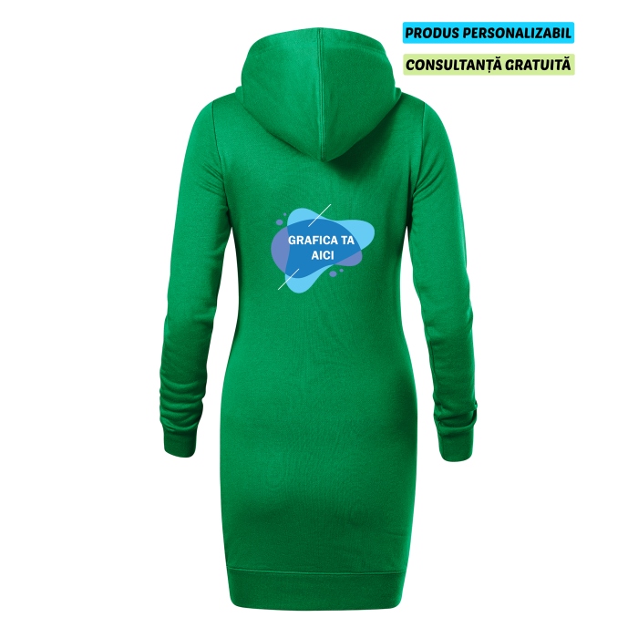 Malfini Rochie Hanorac Dama Verde Personalizata