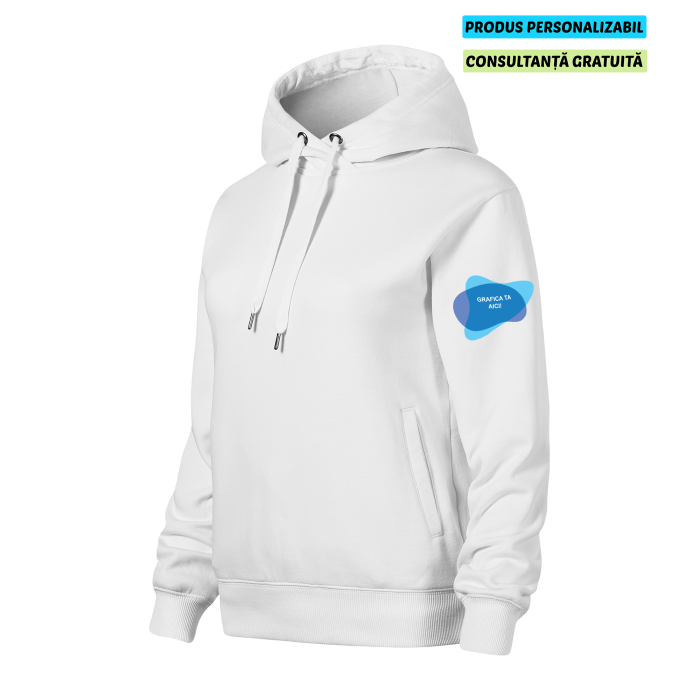 Malfini Hanorac Dama Alb MOON Personalizat