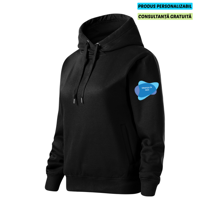 Malfini Hanorac Dama Negru MOON Personalizat