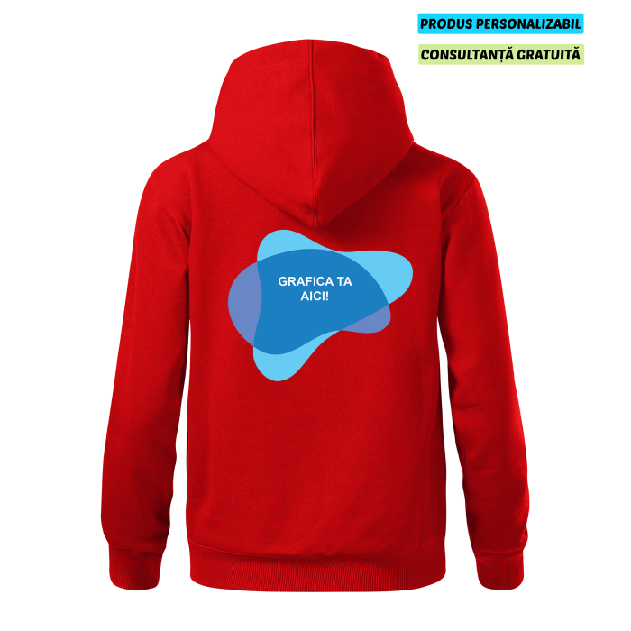 Malfini Hanorac Dama Rosu MOON Personalizat