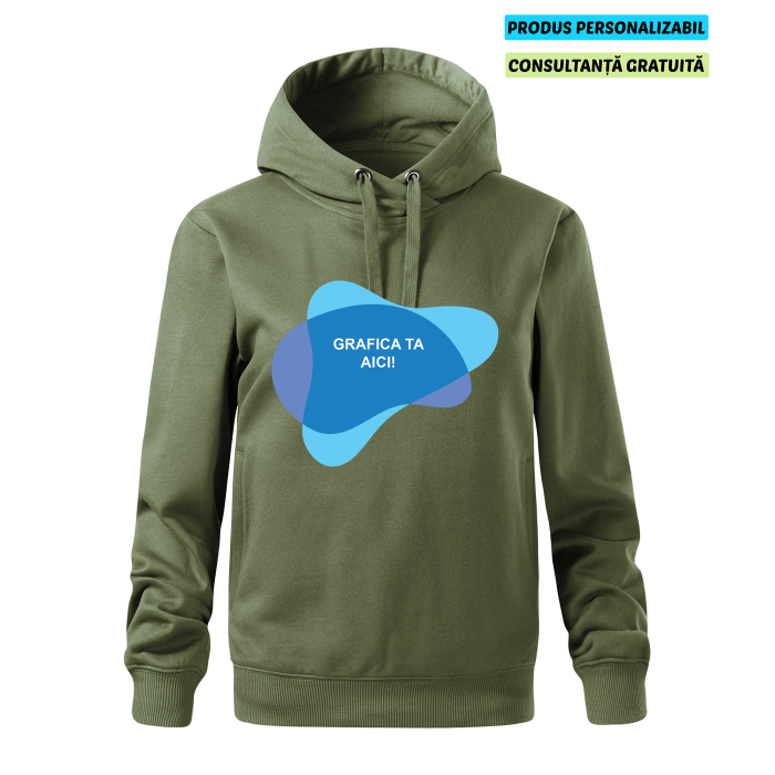 Malfini Hanorac Dama Verde kaki MOON Personalizat