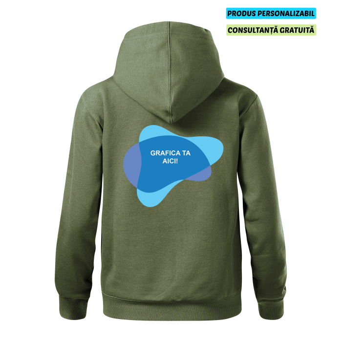 Malfini Hanorac Dama Verde kaki MOON Personalizat