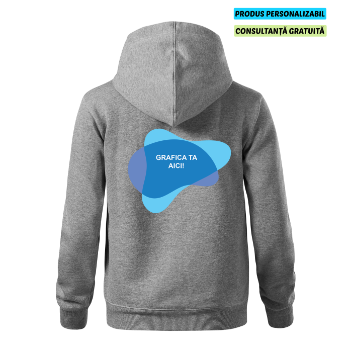 Malfini Hanorac Dama Gri inchis MOON Personalizat