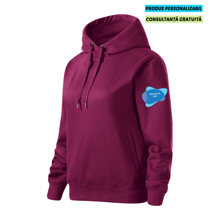 Malfini Hanorac Dama Pruna MOON Personalizat