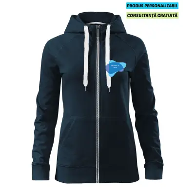 Malfini Hanorac cu fermoar Dama Bleumarine Voyage Personalizat