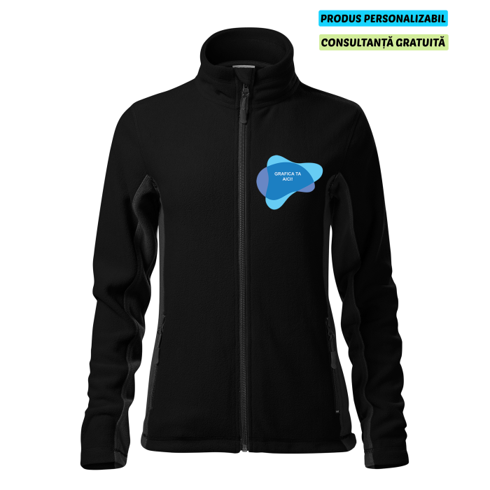 Malfini Jacheta Fleece Dama Negru Frosty Personalizata