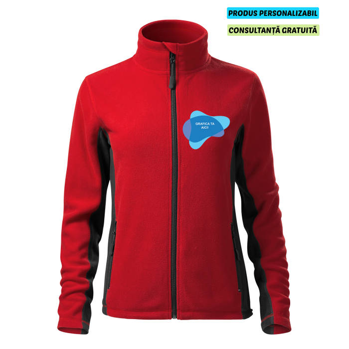Malfini Jacheta Fleece Dama Rosu Frosty Personalizata