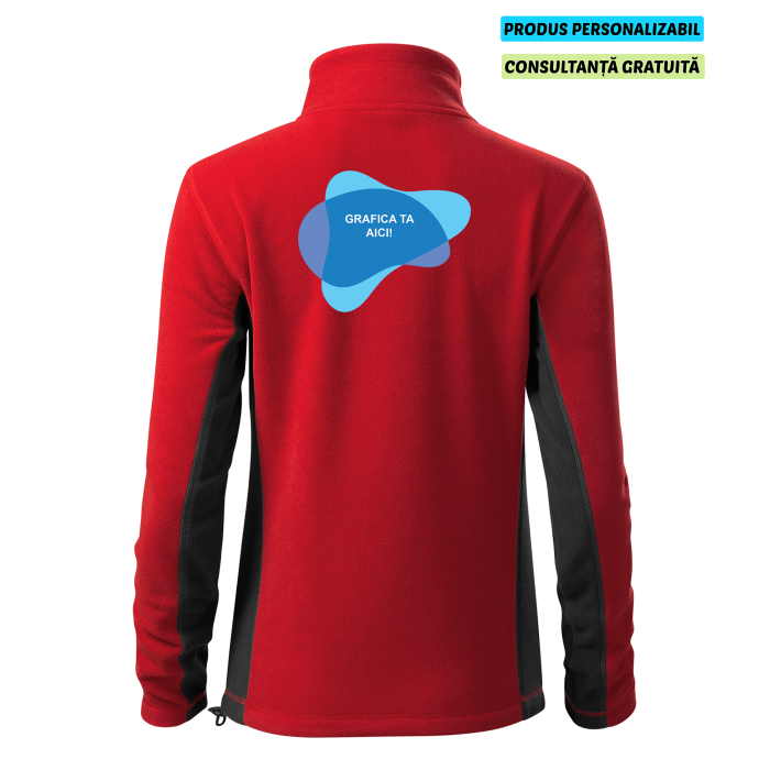 Malfini Jacheta Fleece Dama Rosu Frosty Personalizata