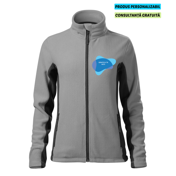 Malfini Jacheta Fleece Dama Gri cenusiu Frosty Personalizata