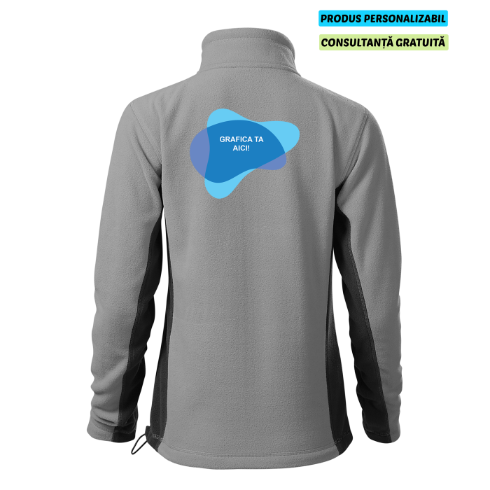 Malfini Jacheta Fleece Dama Gri cenusiu Frosty Personalizata