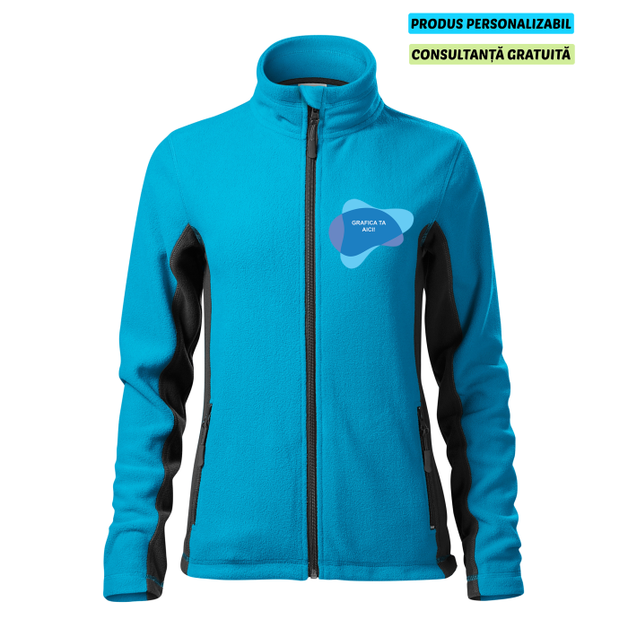 Malfini Jacheta Fleece Dama Turcoaz Frosty Personalizata