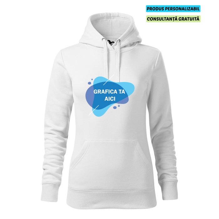 Malfini Hanorac Dama Alb Personalizat Malfini Hanorac Dama Alb Personalizat