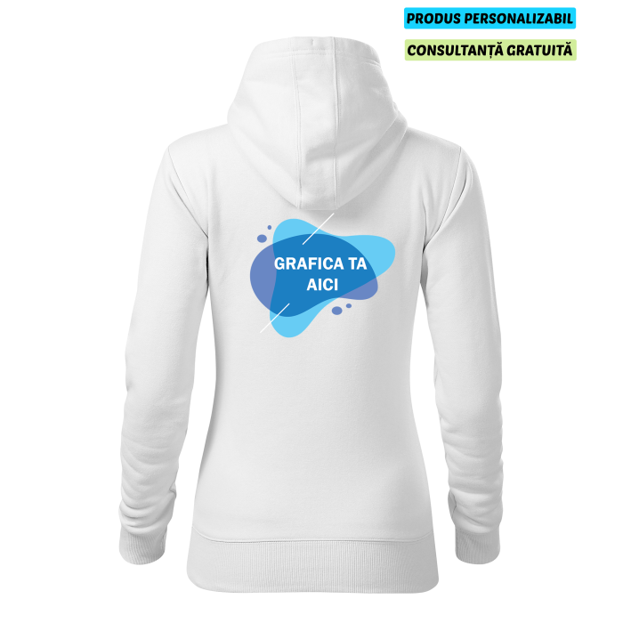 Malfini Hanorac Dama Alb Personalizat Malfini Hanorac Dama Alb Personalizat