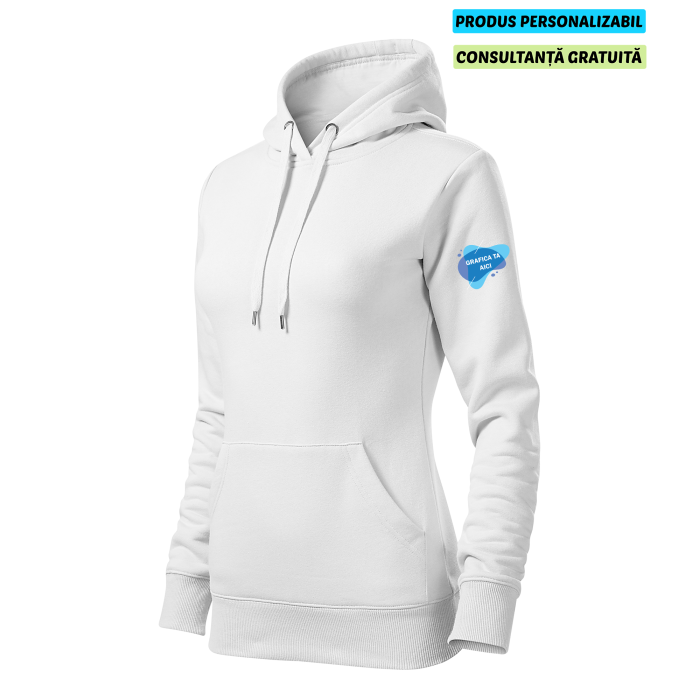Malfini Hanorac Dama Alb Personalizat Malfini Hanorac Dama Alb Personalizat