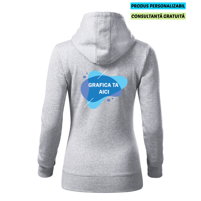 Malfini Hanorac Dama Gri deschis Personalizat