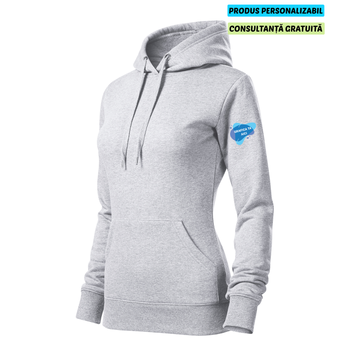 Malfini Hanorac Dama Gri deschis Personalizat