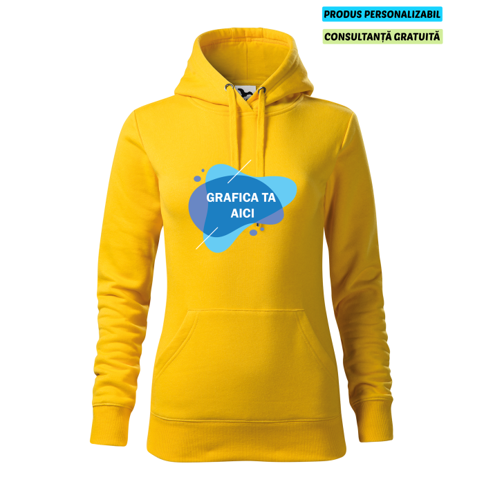 Malfini Hanorac Dama Galben Personalizat Malfini Hanorac Dama Galben Personalizat