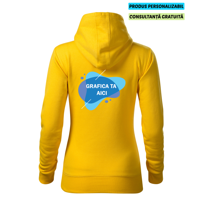 Malfini Hanorac Dama Galben Personalizat Malfini Hanorac Dama Galben Personalizat