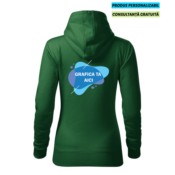 Malfini Hanorac Dama Verde inchis Personalizat Malfini Hanorac Dama Verde inchis Personalizat