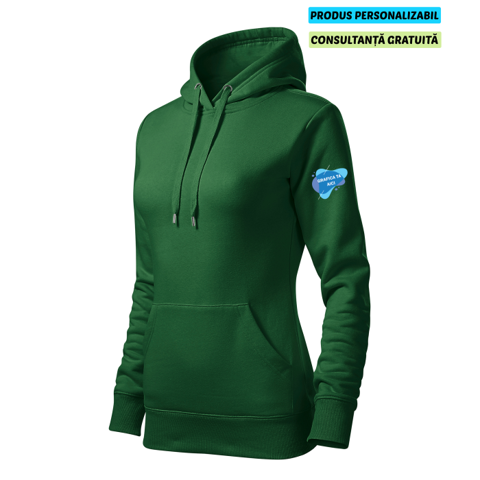 Malfini Hanorac Dama Verde inchis Personalizat Malfini Hanorac Dama Verde inchis Personalizat
