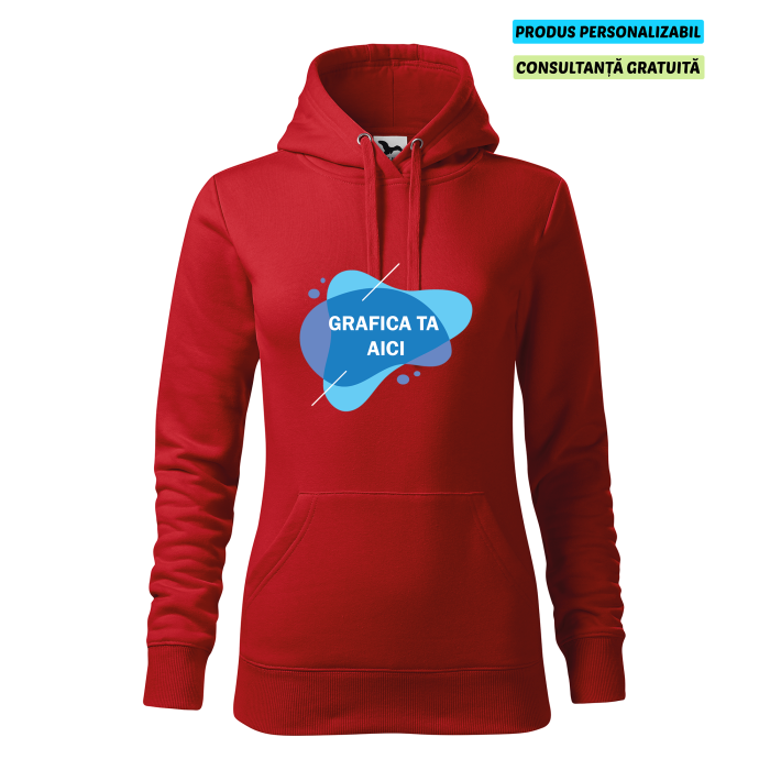 Malfini Hanorac Dama Rosu Personalizat