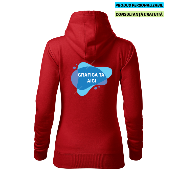 Malfini Hanorac Dama Rosu Personalizat