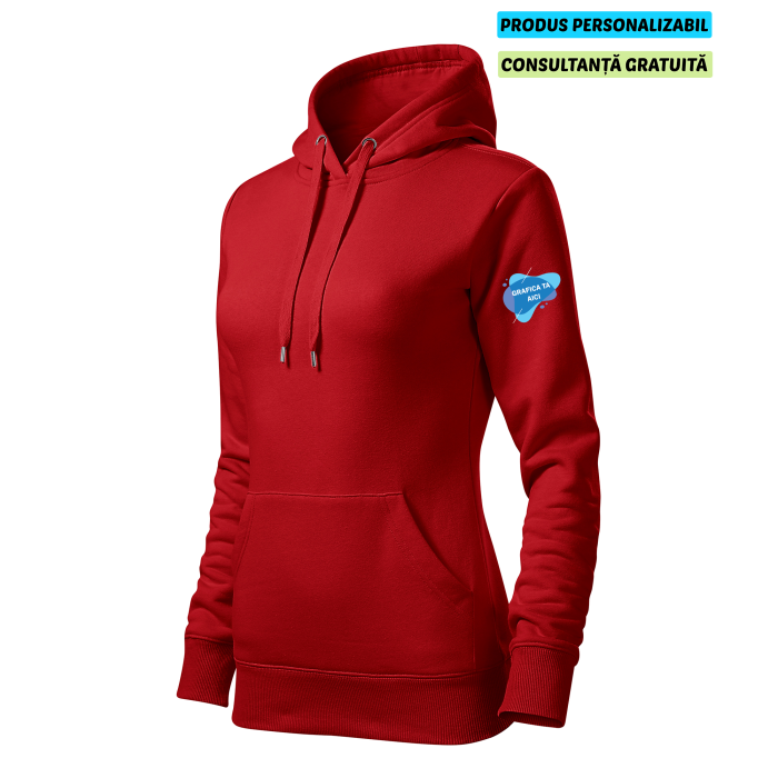 Malfini Hanorac Dama Rosu Personalizat