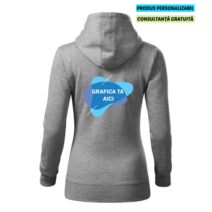 Malfini Hanorac Dama Gri inchis Personalizat