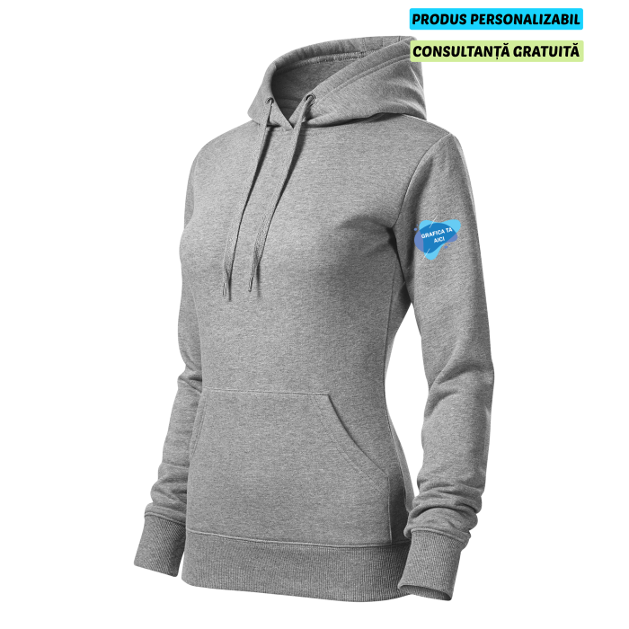 Malfini Hanorac Dama Gri inchis Personalizat