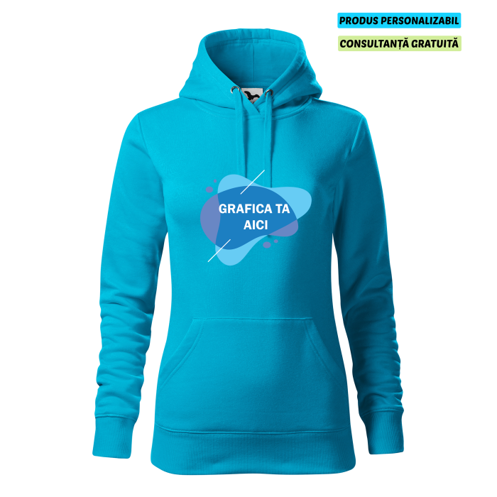 Malfini Hanorac Dama Turcoaz Personalizat