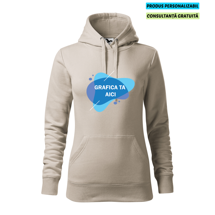 Malfini Hanorac Dama Gri ice Personalizat