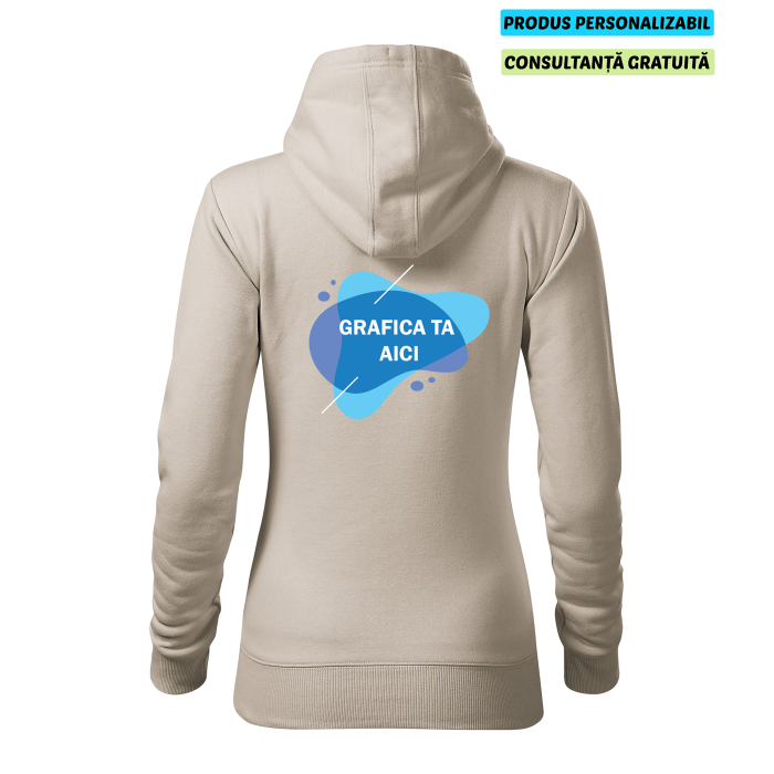 Malfini Hanorac Dama Gri ice Personalizat