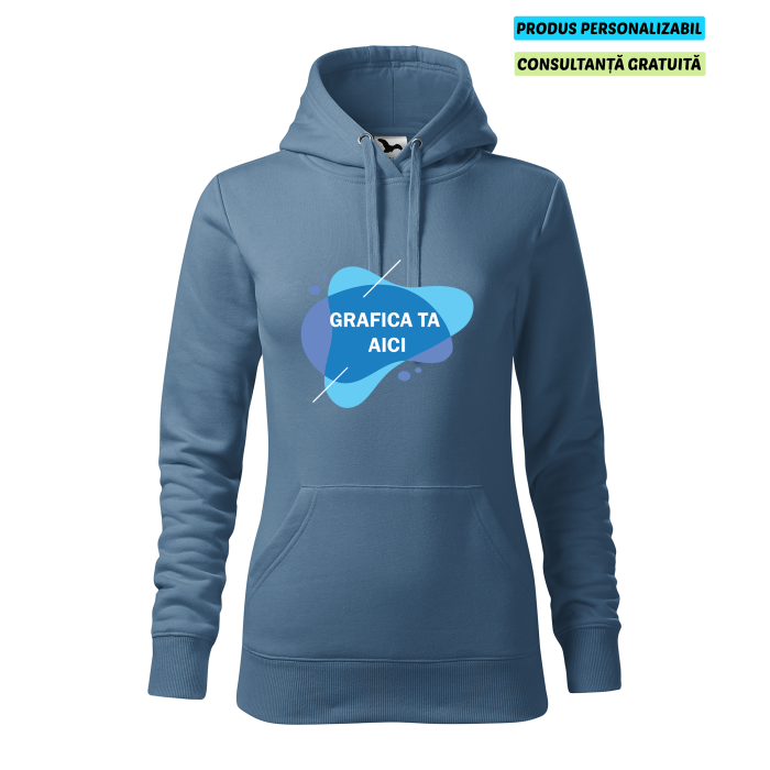 Malfini Hanorac Dama Denim Personalizat