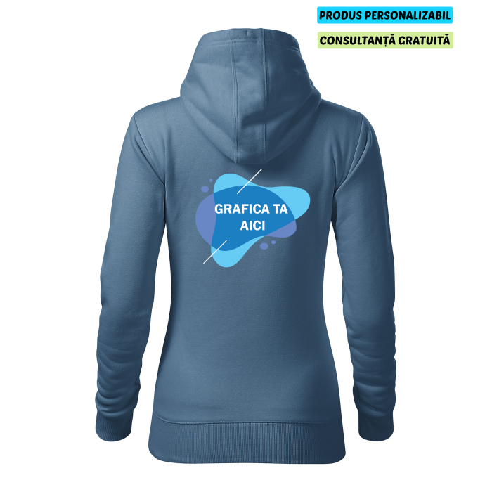 Malfini Hanorac Dama Denim Personalizat