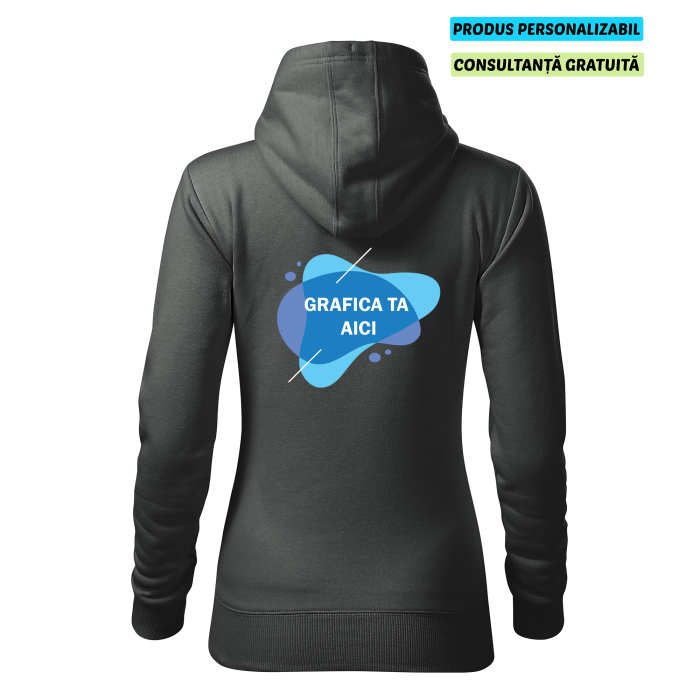 Malfini Hanorac Dama Antracit Personalizat Malfini Hanorac Dama Antracit Personalizat