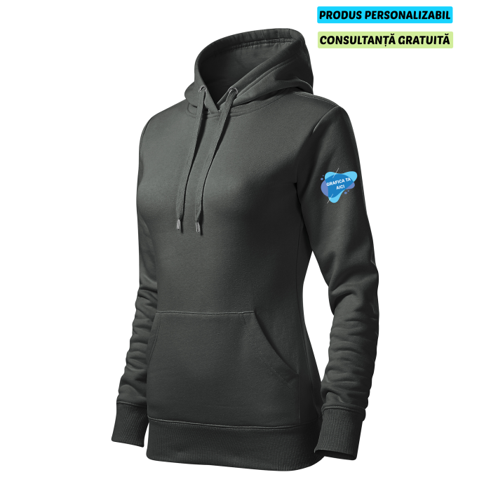Malfini Hanorac Dama Antracit Personalizat Malfini Hanorac Dama Antracit Personalizat