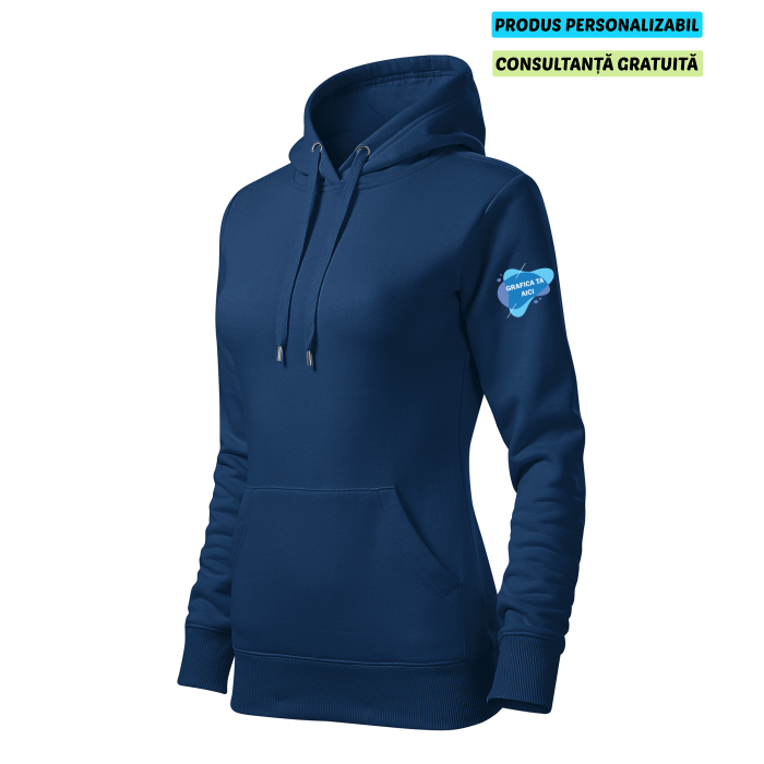 Malfini Hanorac Dama Albastru inchis Personalizat